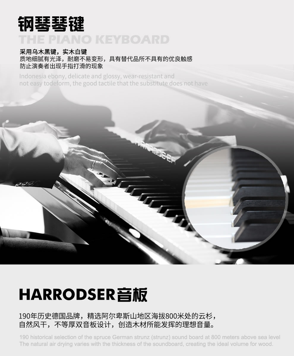 哈罗德钢琴H-6J立式原装进口实木钢琴